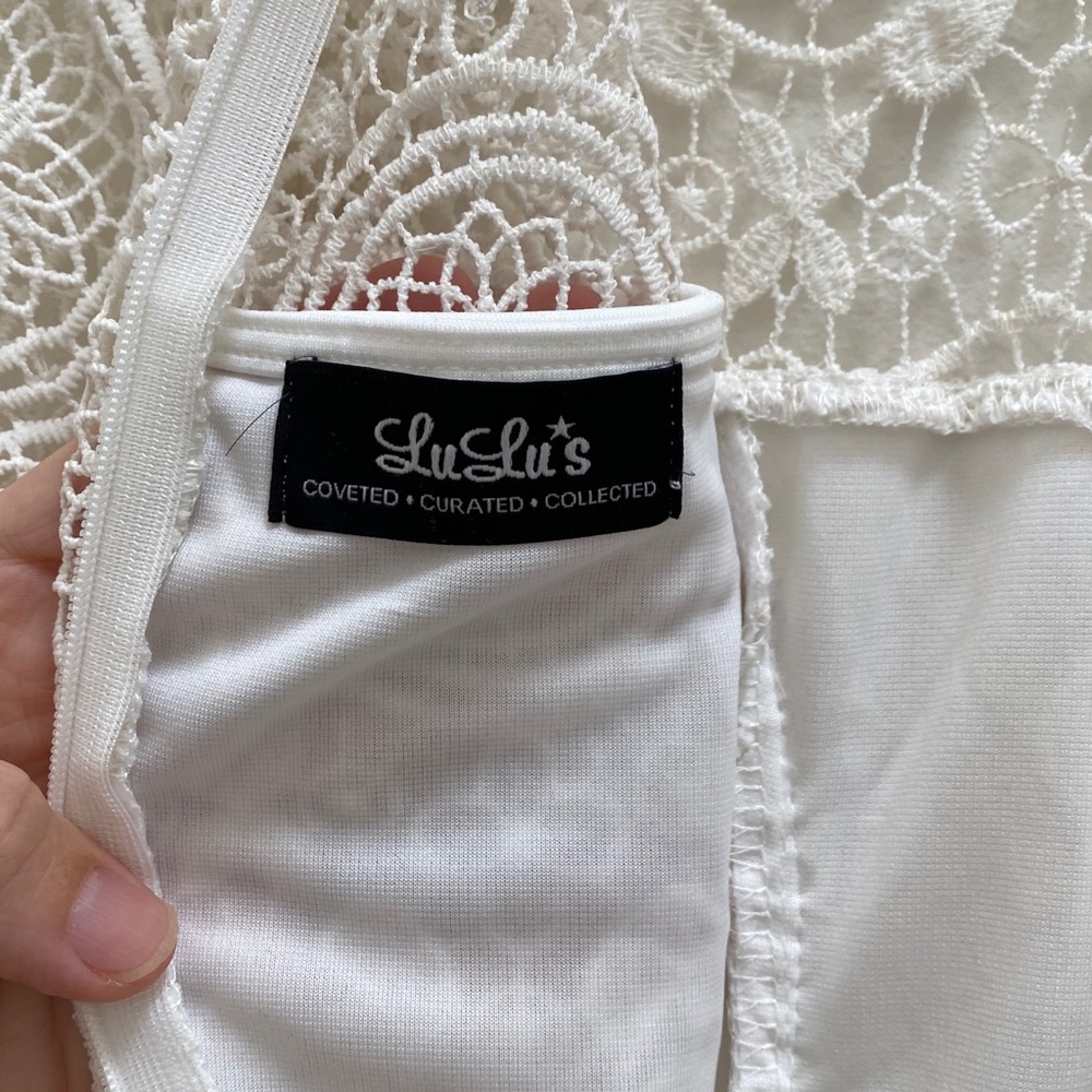 Lulus- White Dress M - Picture 5 of 7
